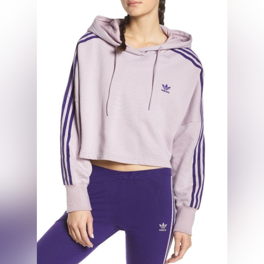 Adidas - Three-Stripe Crop Hoodie